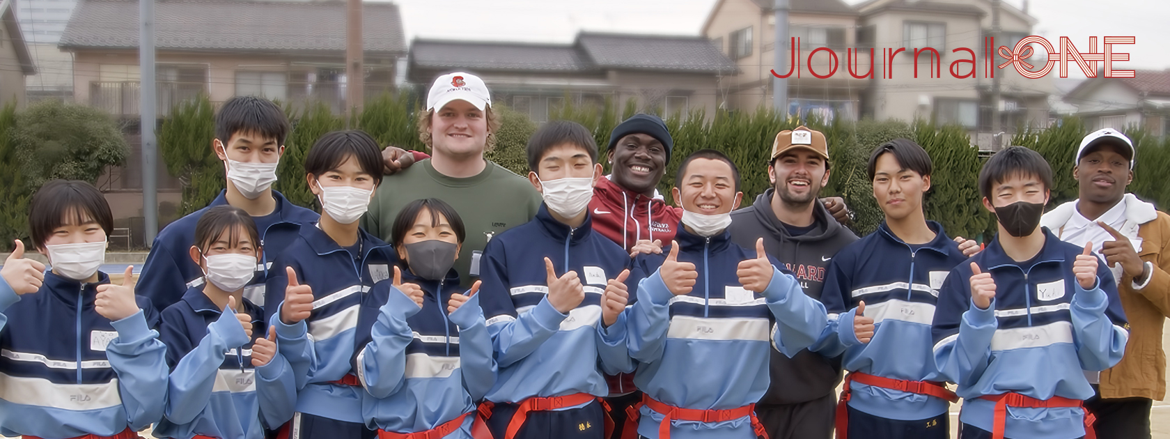 アメリカンフットボール アイビーリーグ選抜選手と川崎市立橘高等学校の生徒の皆さんが交流 -Journal-ONE撮影