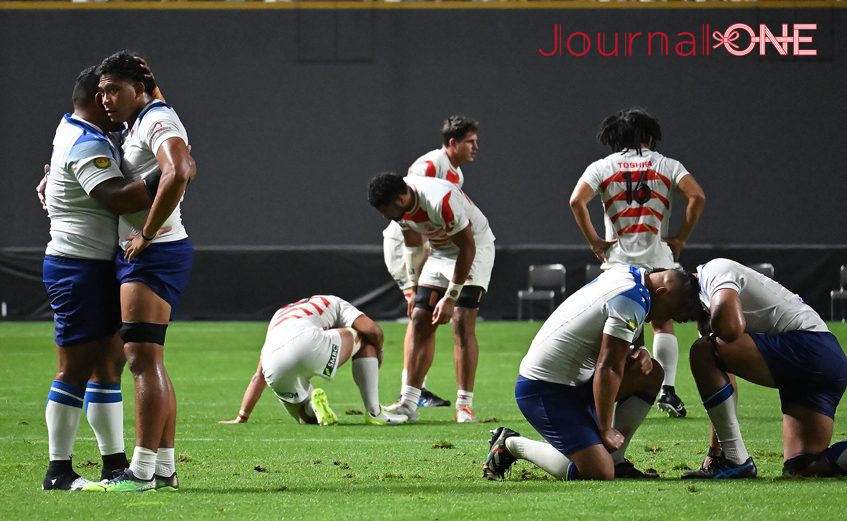 リポビタンD2023| JAPAN vs サモア| 3連敗が決まった瞬間に膝を着く日本代表選手-Journal-ONE撮影