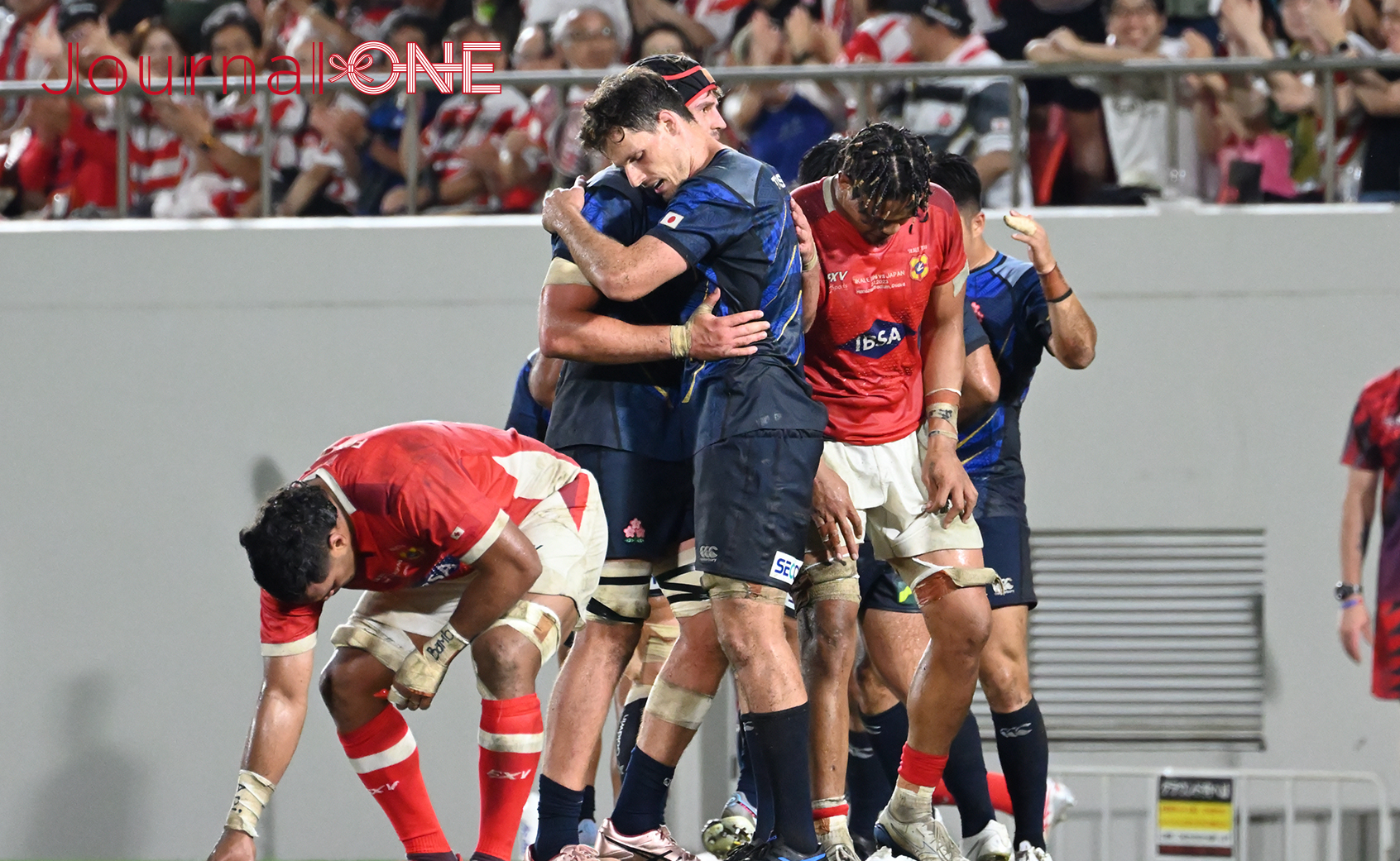 リポビタンD2023| JAPAN vs トンガ | 今夏初勝利を挙げて喜ぶ日本代表の選手達-Journal-ONE撮影