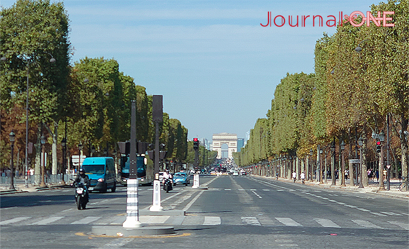ラグビーW杯2023|パリ市内のコンコルド広場にあるFUNZONEからは凱旋門も見える-Journal-ONE撮影