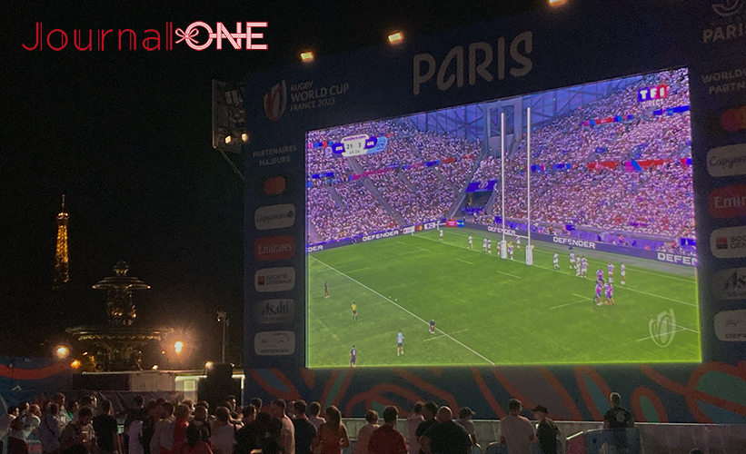 ラグビーW杯2023|パリ市内のコンコルド広場にあるFUNZONEでイングランド代表とアルゼンチン代表の試合をレポート-Journal-ONE撮影