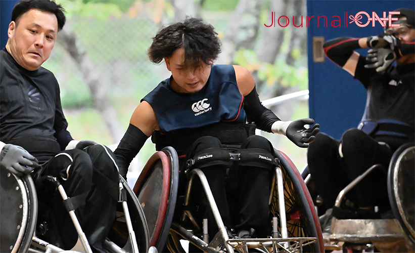 車いすラグビー| TOHOKU STORMERSの練習取材 貴重なローポインターの関卓也選手は肩痛の影響で休みながらの練習に-Journal-ONE撮影