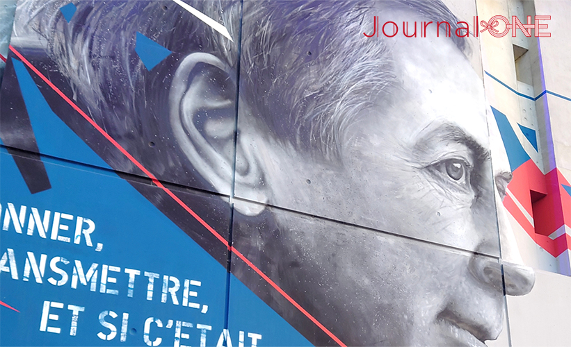 ラグビーW杯フランス大会| リヨンのグルーパマ・スタディオム（OL Stadium/ Groupama Stadium）はフランスサッカーリーグの名門・オリンピック·リヨンの本拠地には2000年代にリヨンを欧州の舞台で躍進させたフランス人監督、リバプールの監督経験もあるジェラール・ウリエ（Gerard Houllier）の肖像が-Journal-ONE撮影