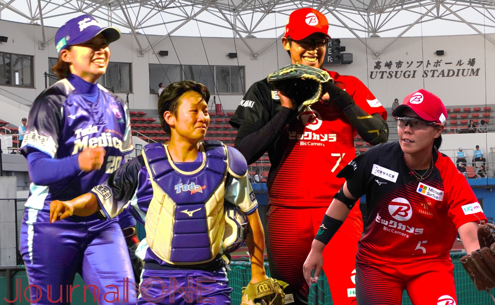 Journal-ONE | JDリーグ ビックvs戸田中央 試合のカギを握る（右から）内藤、上野、坂本、増田の各選手