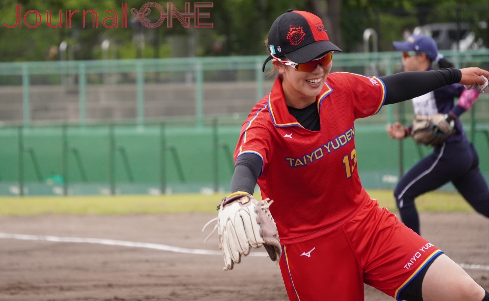 Journal-ONE | ソフトボール JDリーグ 交流戦 太陽誘電vsシオノギ 曽根はん奈（太陽誘電）はパフォーマンスでもチームを鼓舞-Jouurnal-ONE撮影