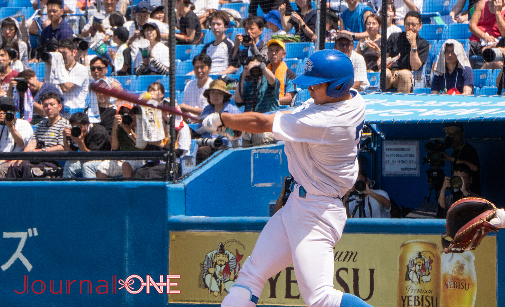 Journal-ONE | 第73回全日本大学野球選手権決勝 早稲田大vs青山学院大 初回先頭の藤原夏暉（青学大）がヒットを放つ