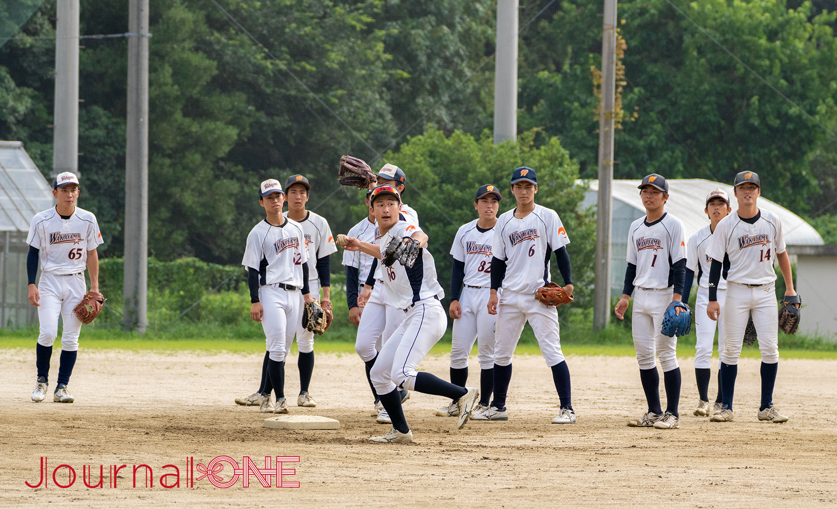 JournalｰONE | 大学野球 早朝から元気に練習する和歌山大学野球部の選手たち-JournalｰONE撮影