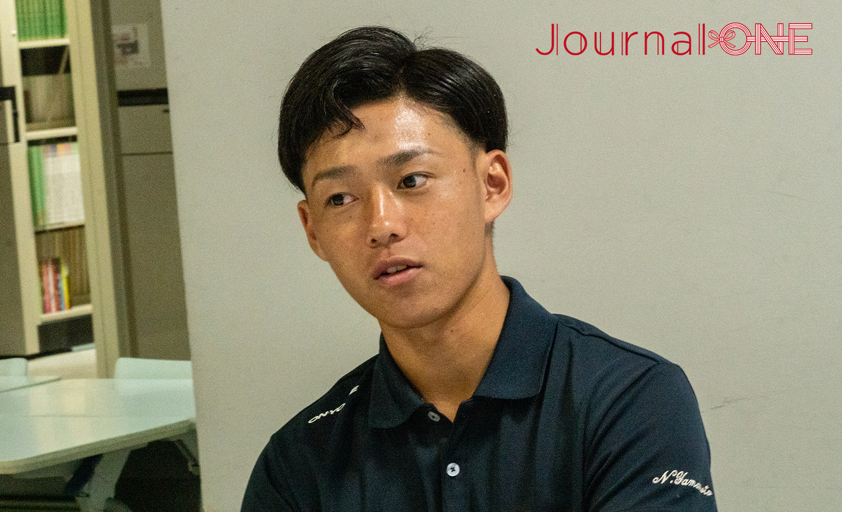 JournalｰONE | 山本直輝主務（4年・海南高）は自然な流れで和歌山大学進学を決めたと話す-JournalｰONE撮影