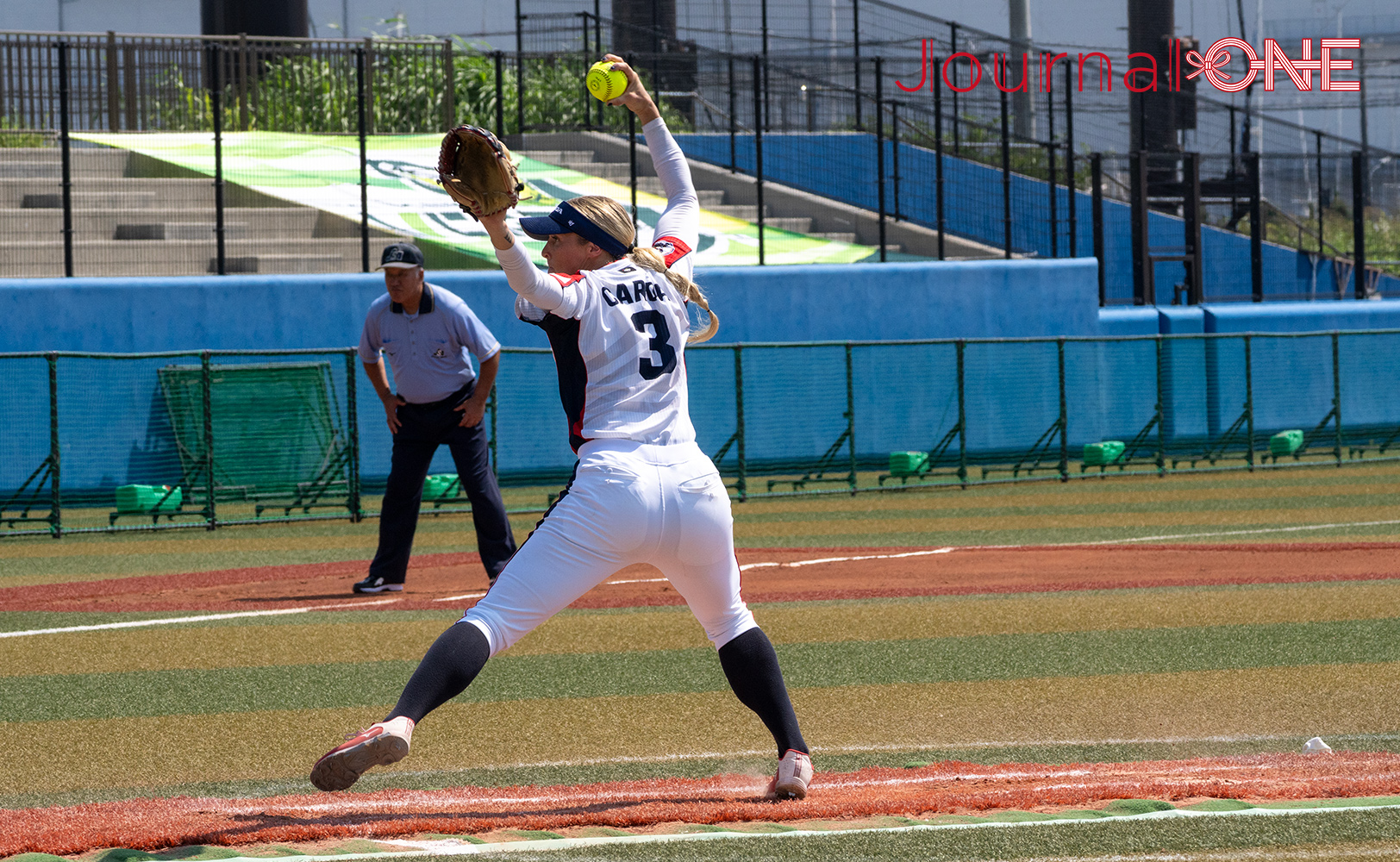 Journal-ONE | 女子ソフト JDリーグ 安定した投球で後半戦開幕を勝利で飾ったアリー・カーダ（ホンダ）-Journal-ONE撮影