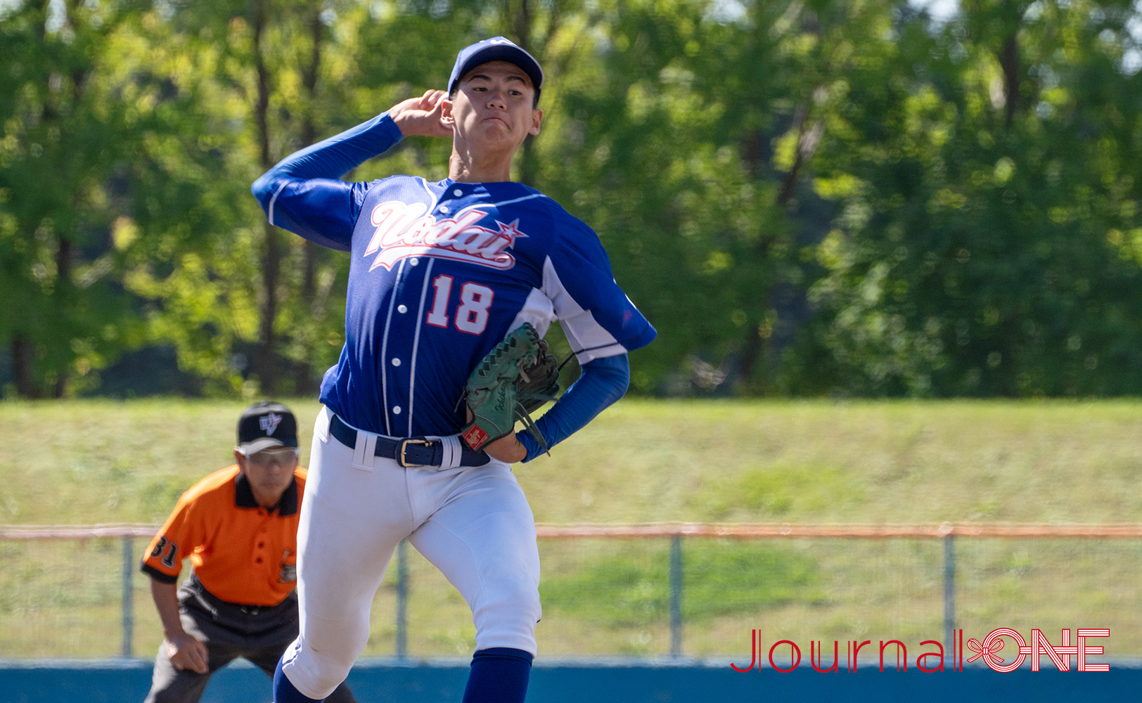 JournalｰONE | 釧路公大戦2回戦に先発した根布 一嘉投手（北海道・北海学園札幌高）-JournalｰONE撮影