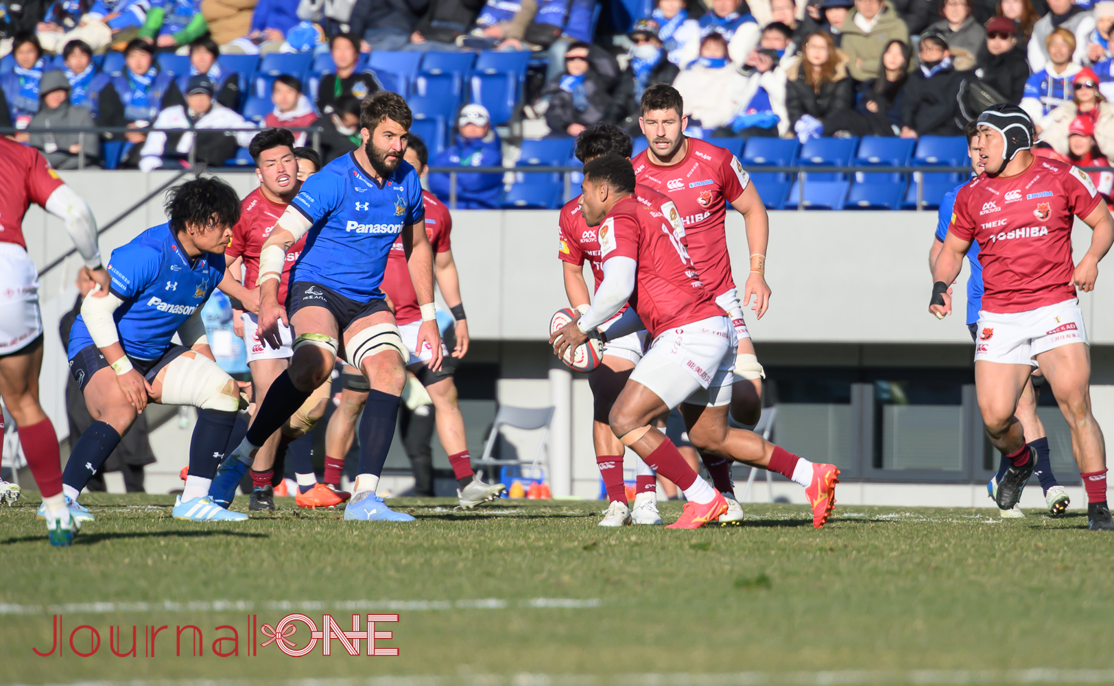 ジョネ・ナイカブラ選手の逆転トライで初めてリードを奪ったBL東京-JournalｰONE撮影