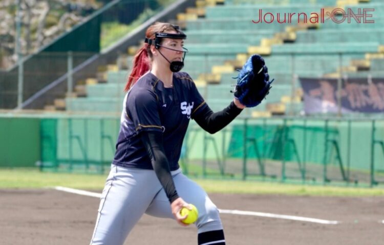 日立打線を完封したキャスリン（SGH）∸Journal-ONE撮影