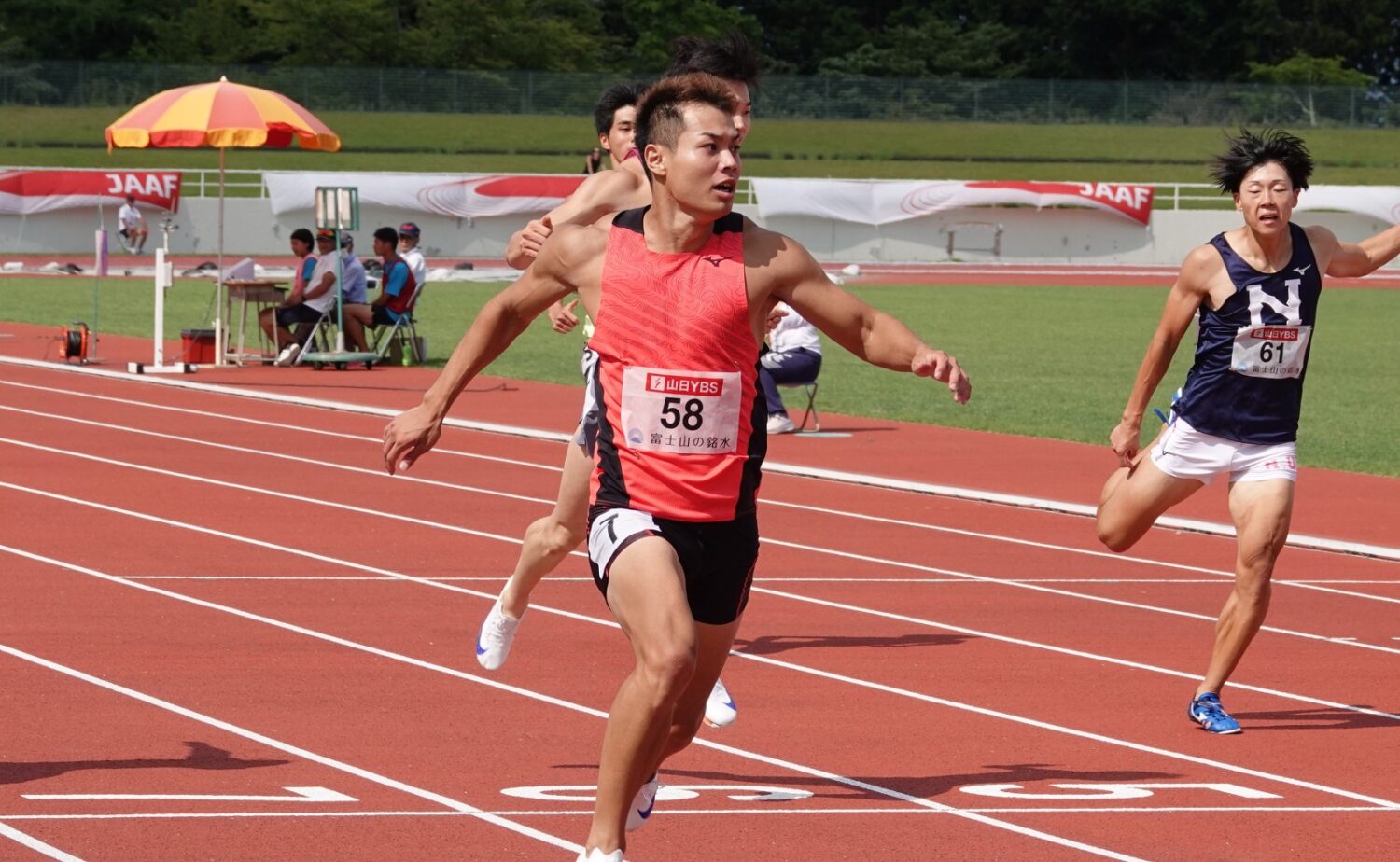 男子200mで、ただ一人参加標準記録突破済みの水久保。静岡でどんな走りを披露するか‐児玉育美撮影