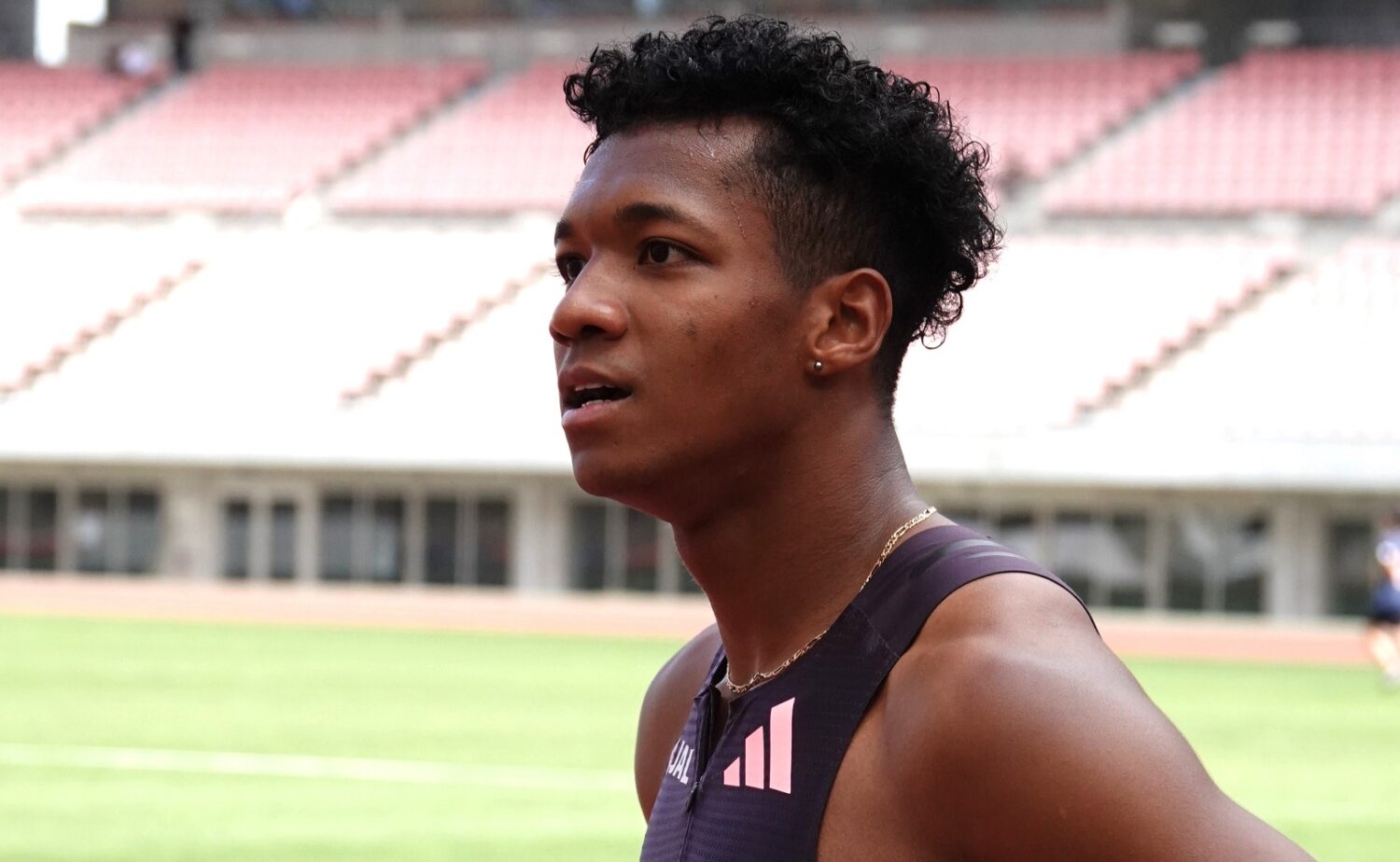110mハードル五輪5位の村竹。ダイヤモンドリーグ第1戦で世界選手権代表に内定した‐児玉育美撮影