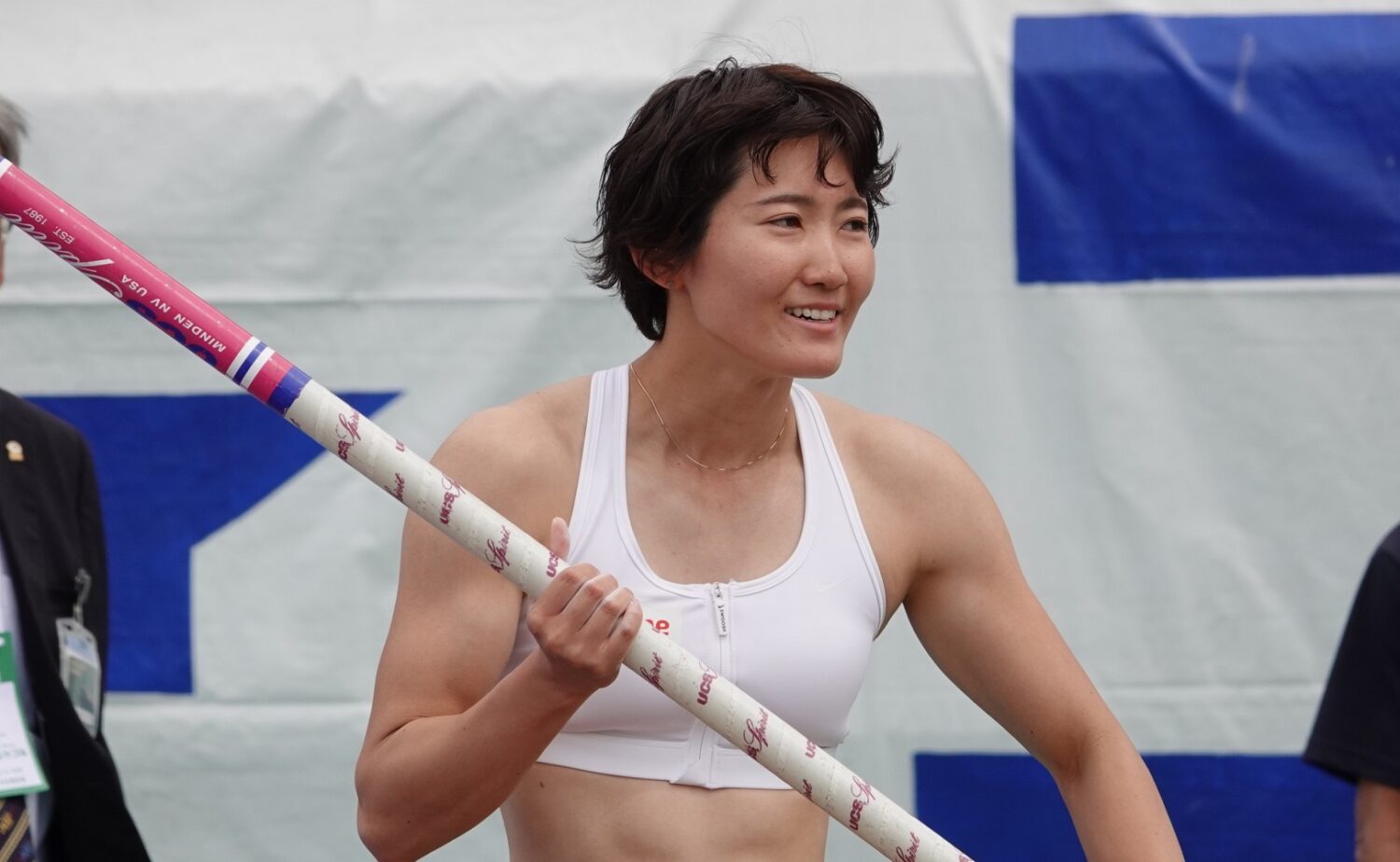 兵庫リレーカーニバルで4m50の日本記録に挑んだ諸田。水戸では、4m50、さらには4m60のクリアも視野に入れて臨む‐児玉育美撮影
