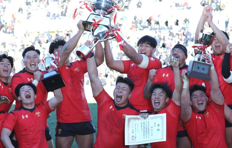 帝京大学が大学選手権4連覇を達成-斉藤健仁撮影