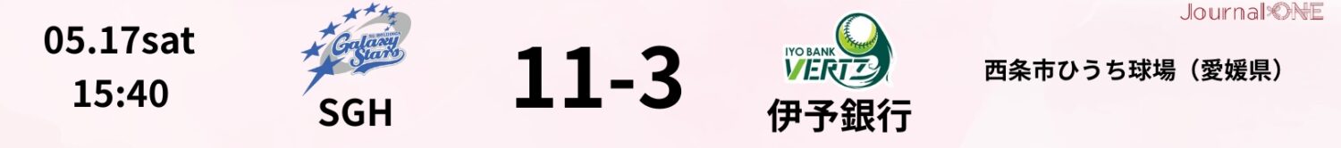 JDリーグ試合速報 SGH11-3伊予銀行-Journal-ONE