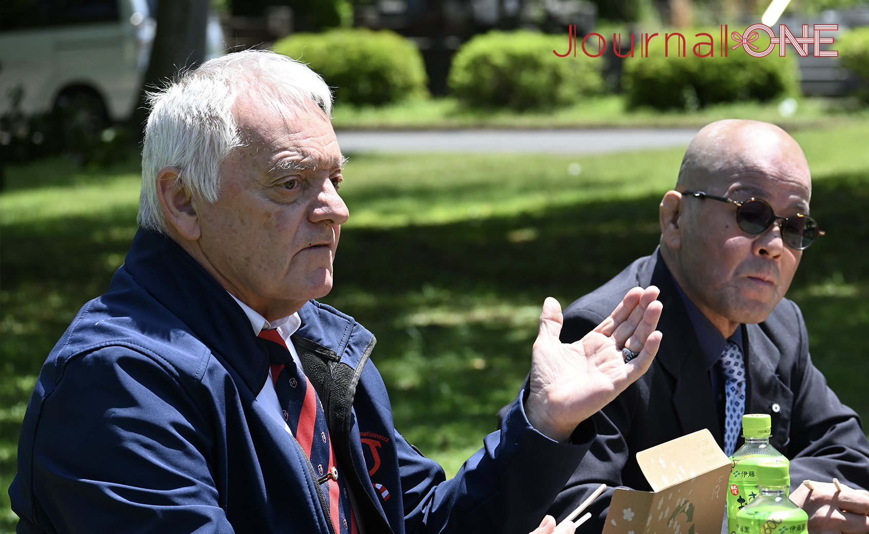 Jean Claude Blouin came all the way from France to visit the cemetery of Kano Shihan.| Photo by Journal-ONE